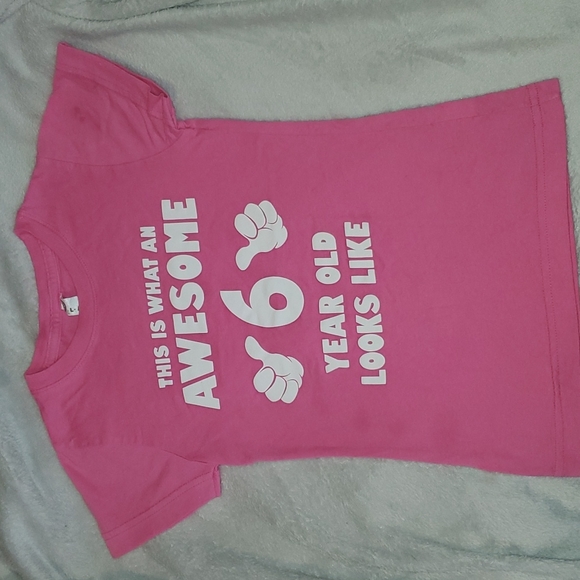 Girls 6 Year Old Birthday Tee - Picture 1 of 1